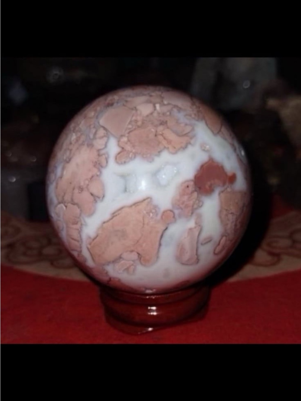 Pink Cotton Candy Agate Sphere